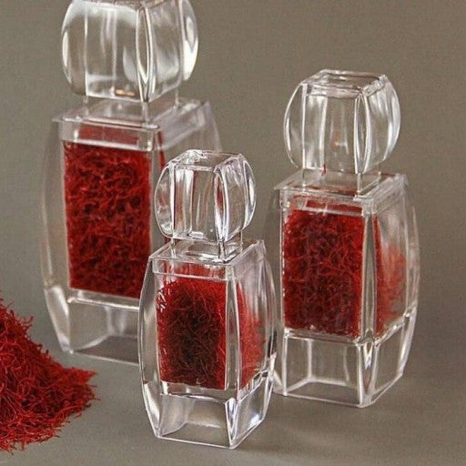 Persian Saffron (2 gram / 0.070 oz) clear bottle