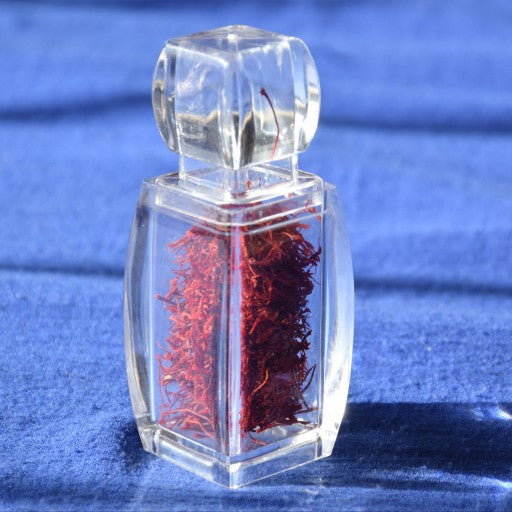 Persian Saffron (2 gram / 0.070 oz) clear bottle